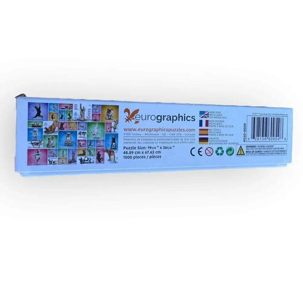 Eurographics Yoga Dogs images 1000-piece jigsaw puzzle game 100% complete